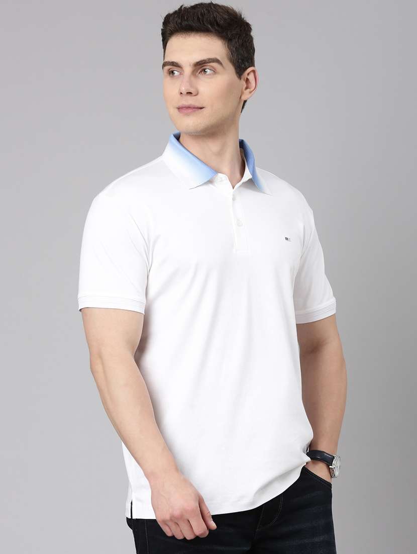 men solid short sleeve regular fit polo t-shirt - 22223408 -  Standard Image - 1
