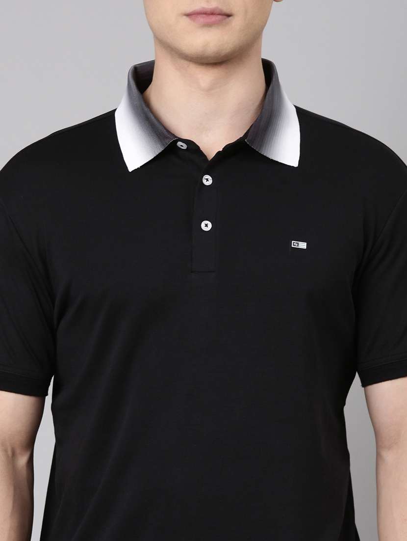 men solid short sleeve regular fit polo t-shirt - 22223409 -  Standard Image - 4