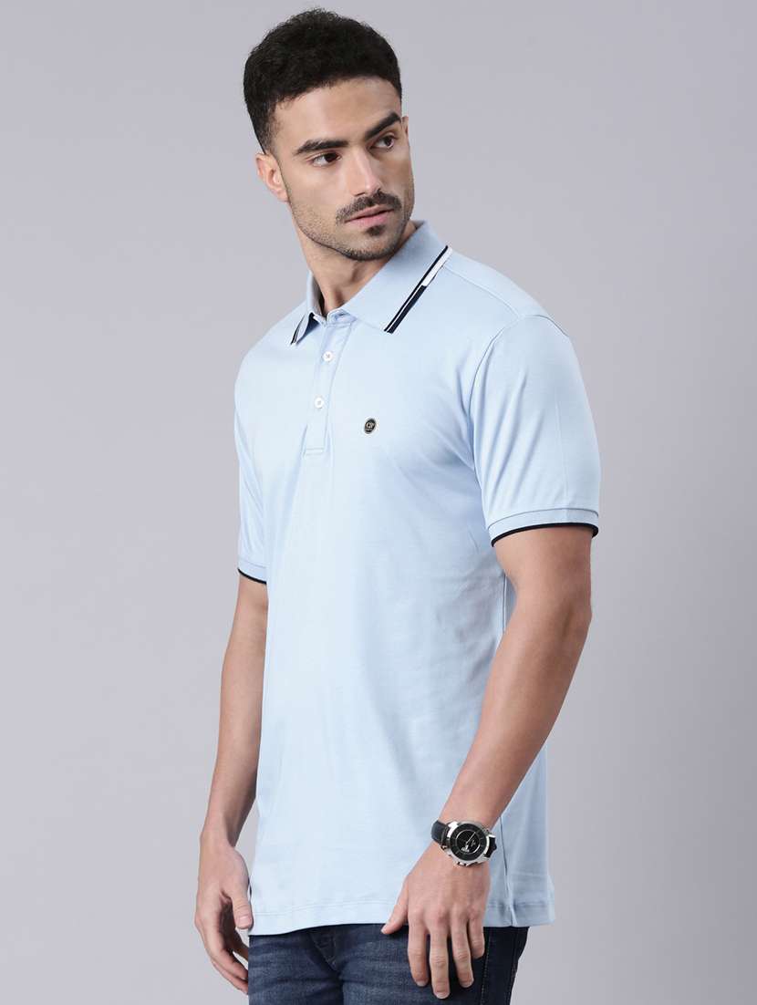 men solid short sleeve regular fit polo t-shirt - 22223412 -  Standard Image - 1