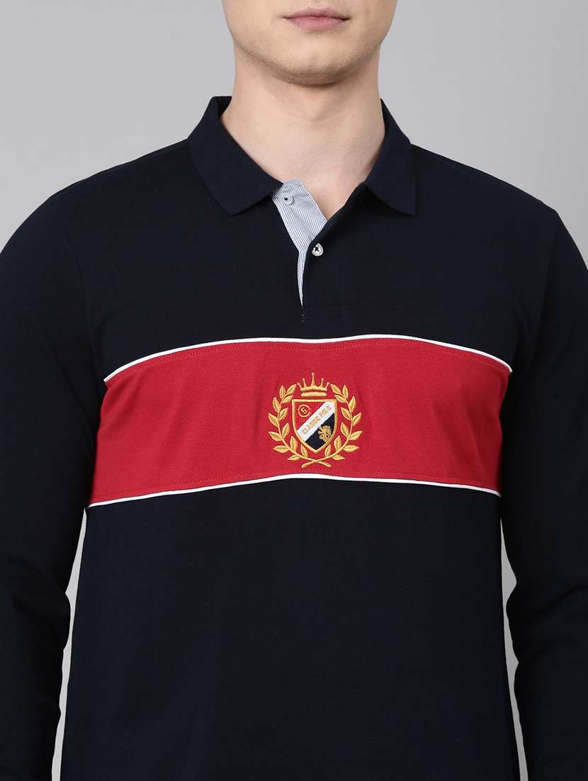 men color block long sleeve regular fit t-shirt - 22223414 -  Standard Image - 4
