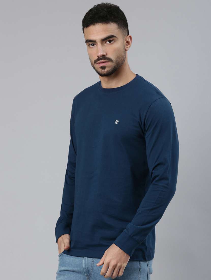 men solid long sleeve regular fit t-shirt - 22223415 -  Standard Image - 1
