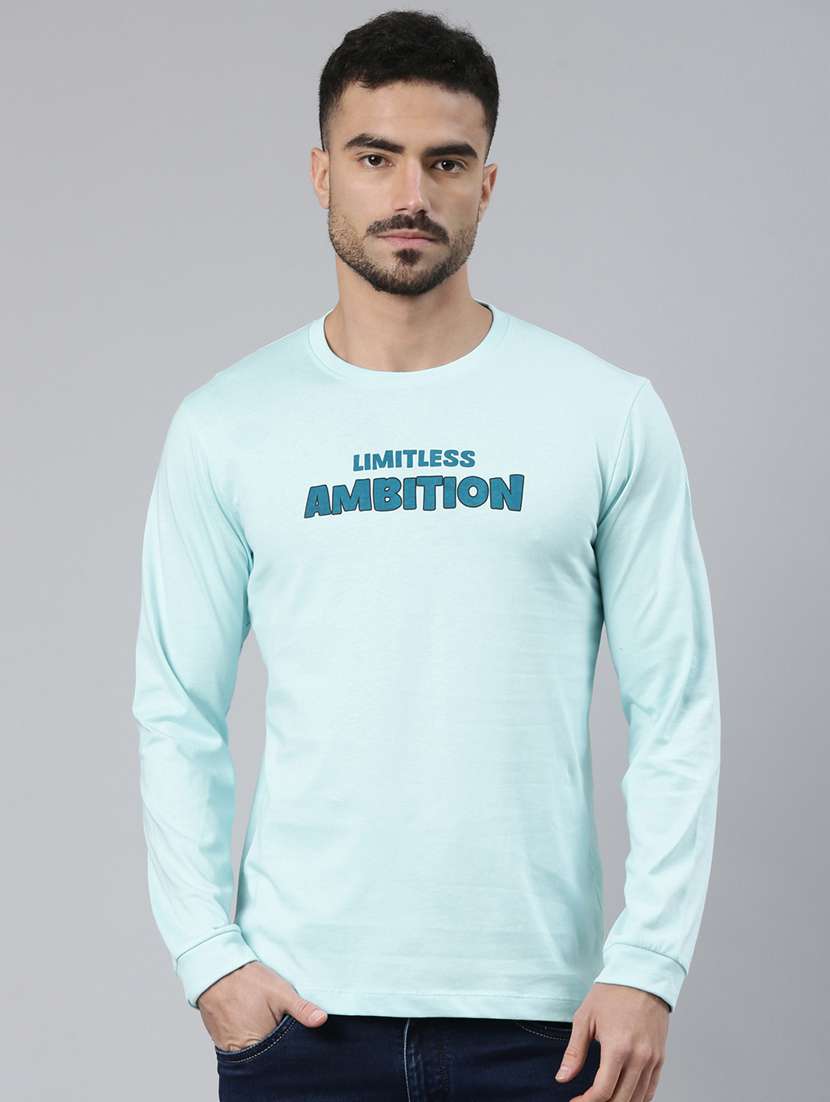 men front & back print long sleeve regular fit t-shirt