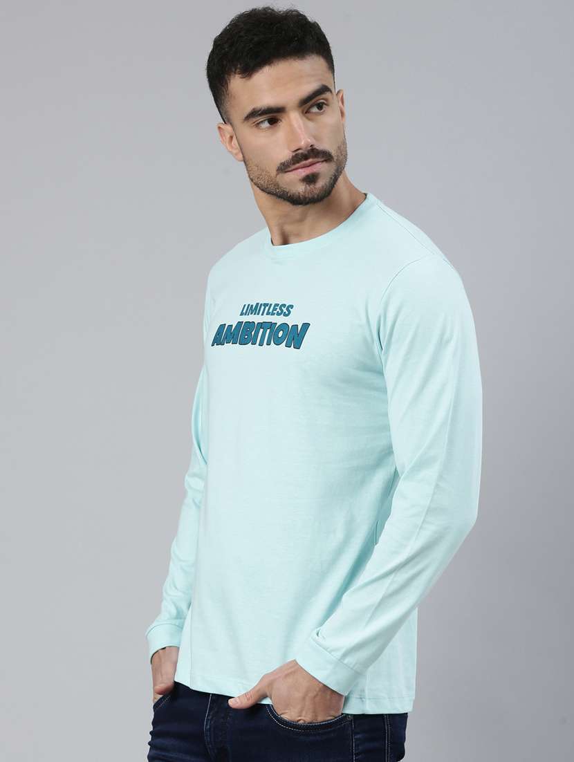 men front & back print long sleeve regular fit t-shirt - 22223417 -  Standard Image - 1