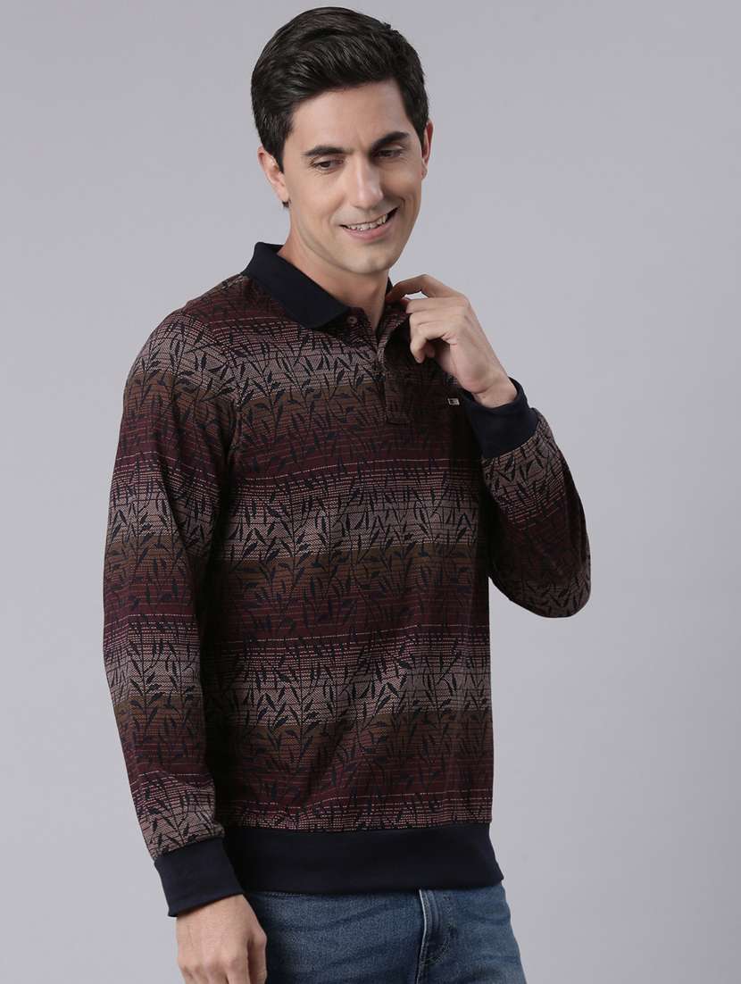 men printed long sleeve regular fit t-shirt - 22223418 -  Standard Image - 1