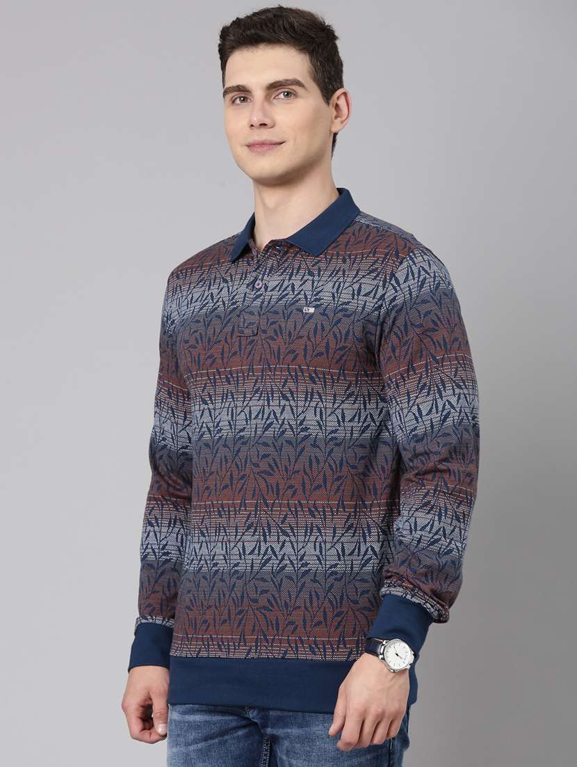 men printed long sleeve regular fit t-shirt - 22223419 -  Standard Image - 1
