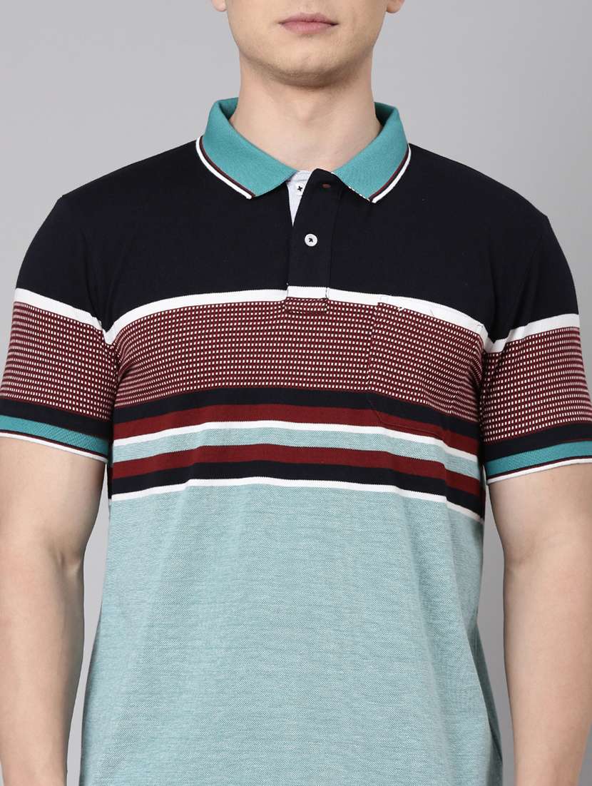 men color block short sleeve regular fit polo t-shirt - 22223422 -  Standard Image - 4