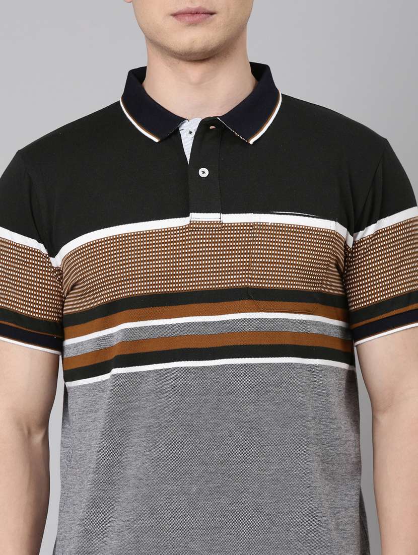 men color block short sleeve regular fit polo t-shirt - 22223423 -  Standard Image - 4
