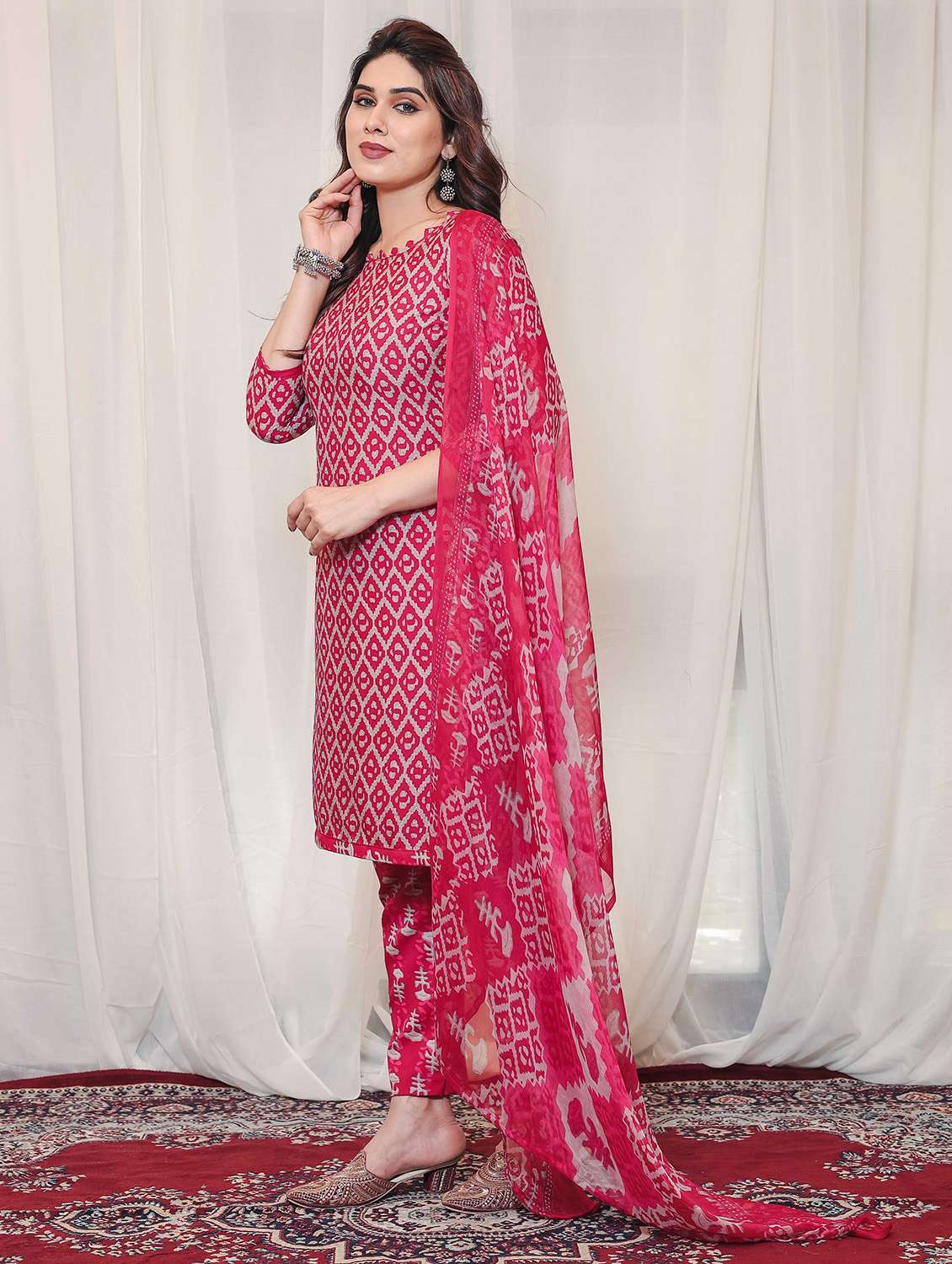 women printed unstitched suit set - 22223519 -  Standard Image - 1
