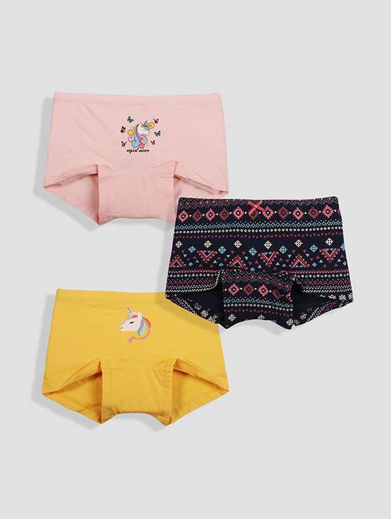 girls pack of 3 printed bloomer - 22223578 -  Standard Image - 4