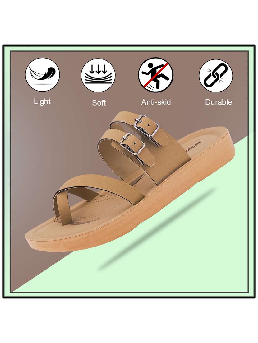 women solid slip on flat sandals - 22223593 -  Standard Image - 4