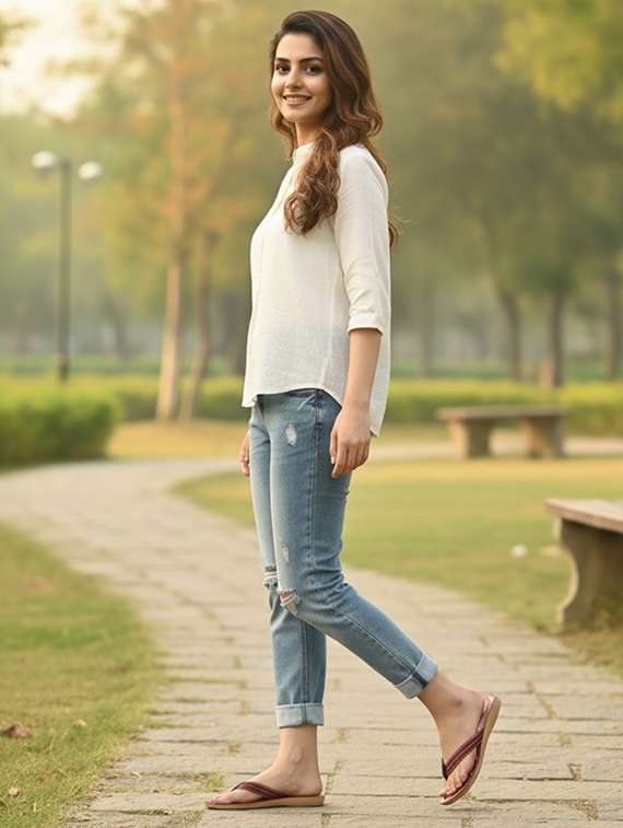 women solid slip on flat sandals - 22223598 -  Standard Image - 1