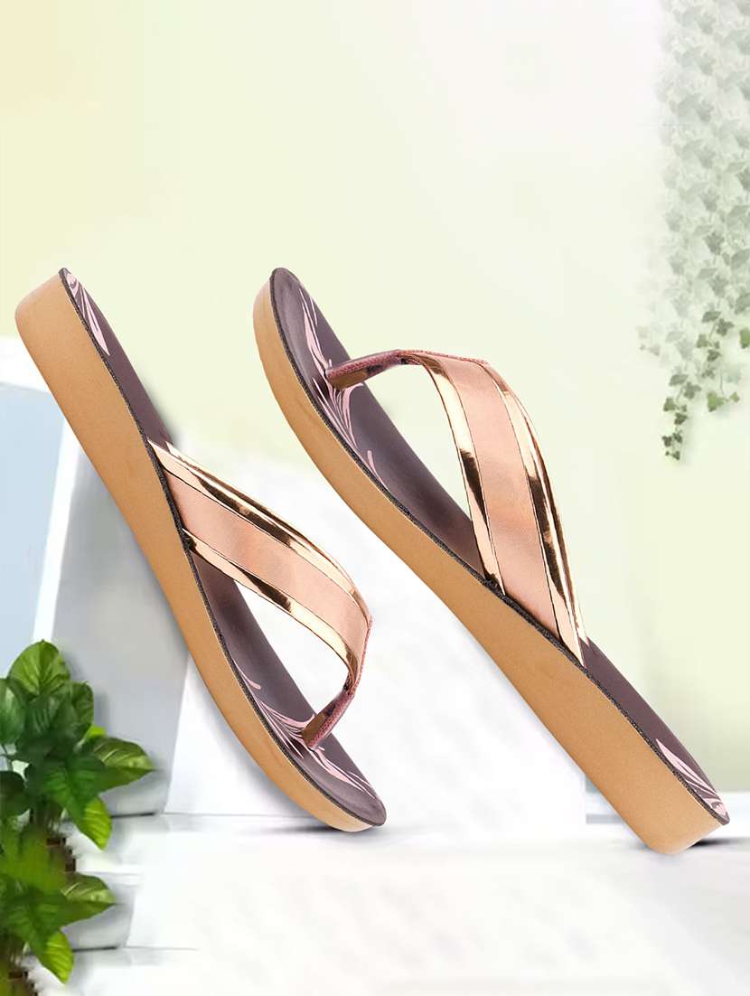women solid slip on flat sandals