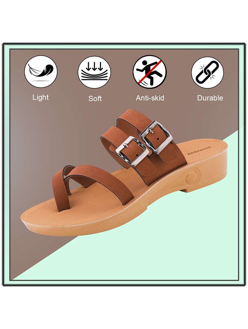 women solid slip on flat sandals - 22223605 -  Standard Image - 4