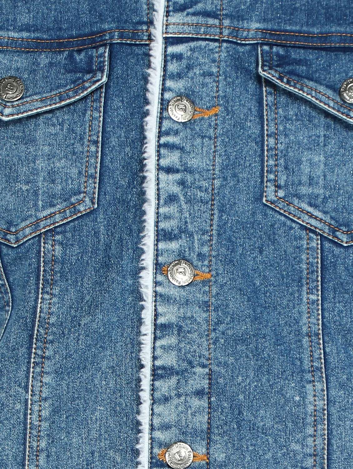 men solid long sleeve denim casual jacket - 22223633 -  Standard Image - 4