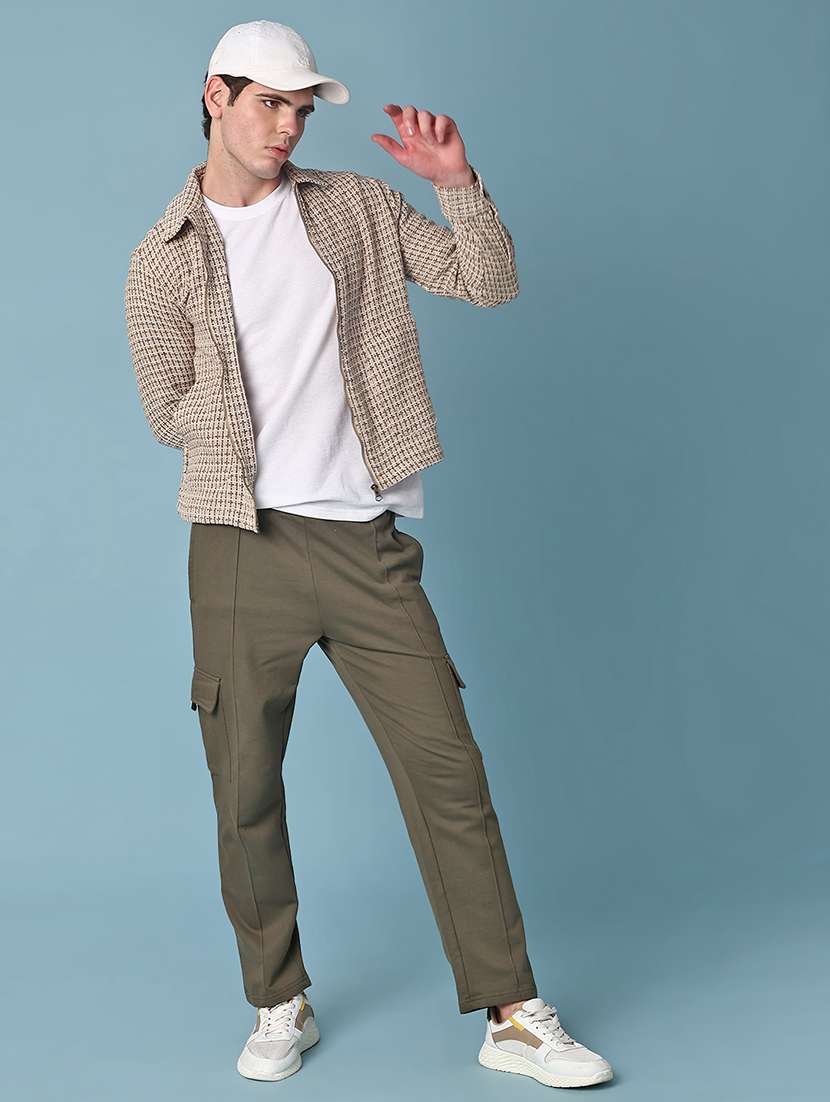 men self design long sleeve regular fit shacket - 22223673 -  Standard Image - 4