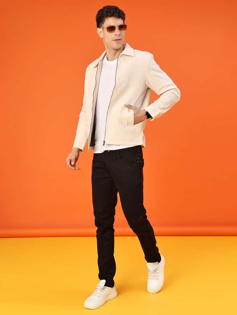 men solid long sleeve regualr fit shacket - 22223674 -  Standard Image - 4