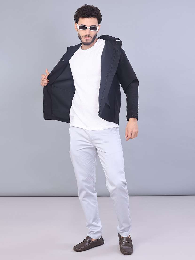 men solid long sleeve regular fit shacket - 22223690 -  Standard Image - 4