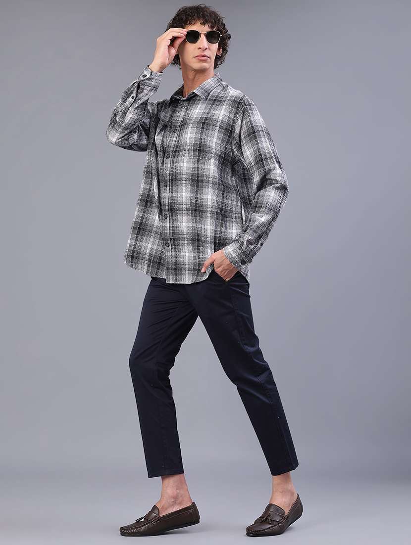 men checkered long sleeve regualr fit shacket - 22223701 -  Standard Image - 4