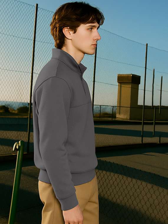 men solid long sleeve regular fit sweatshirt - 22223704 -  Standard Image - 1