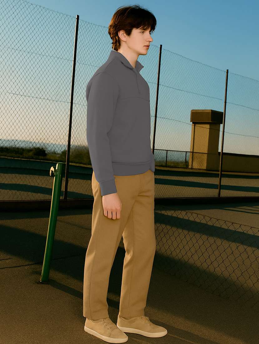 men solid long sleeve regular fit sweatshirt - 22223704 -  Standard Image - 4