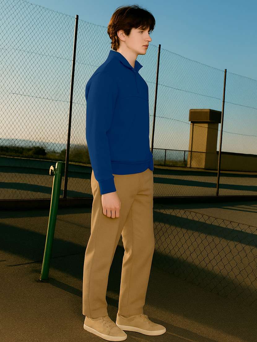 men solid long sleeve regular fit sweatshirt - 22223706 -  Standard Image - 4