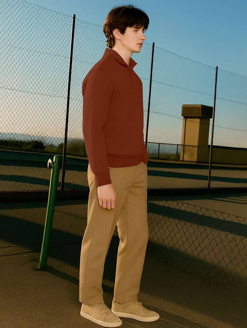 men solid long sleeve regular fit sweatshirt - 22223708 -  Standard Image - 4