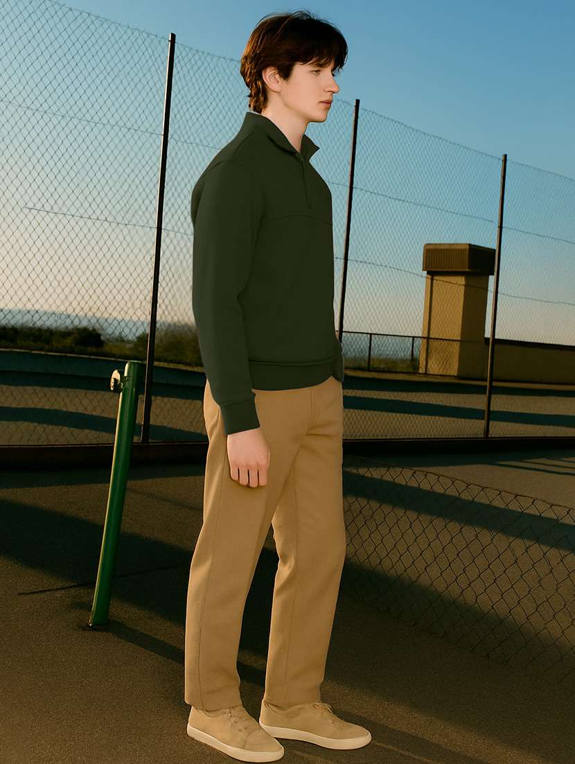 men solid long sleeve regular fit sweatshirt - 22223709 -  Standard Image - 4