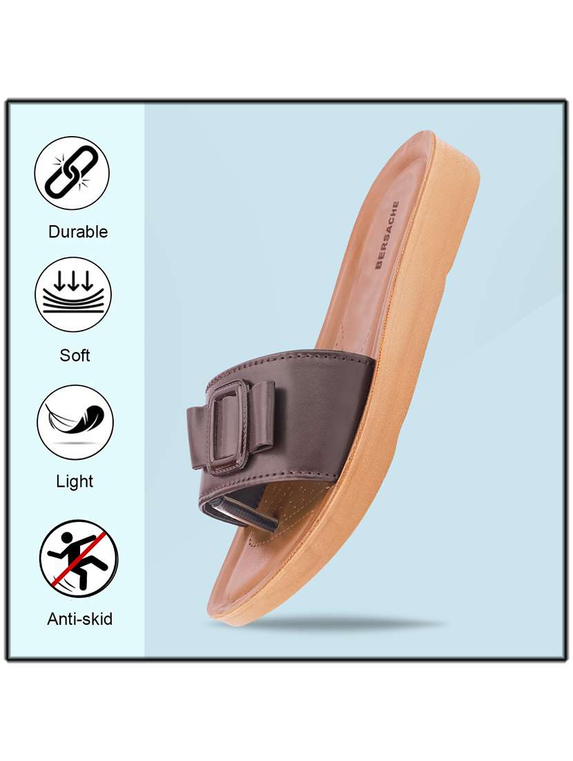 women solid slip on slides - 22223726 -  Standard Image - 4