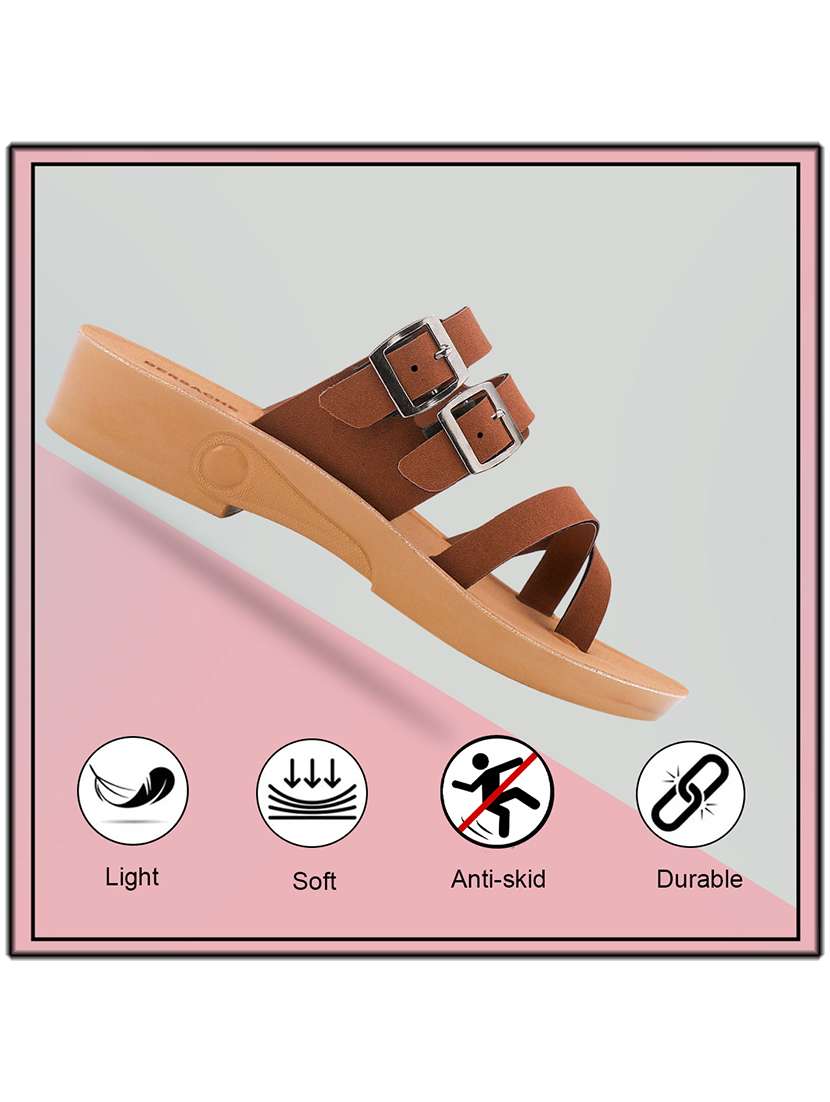 tan resin slippers flip flops - 22223737 -  Standard Image - 4