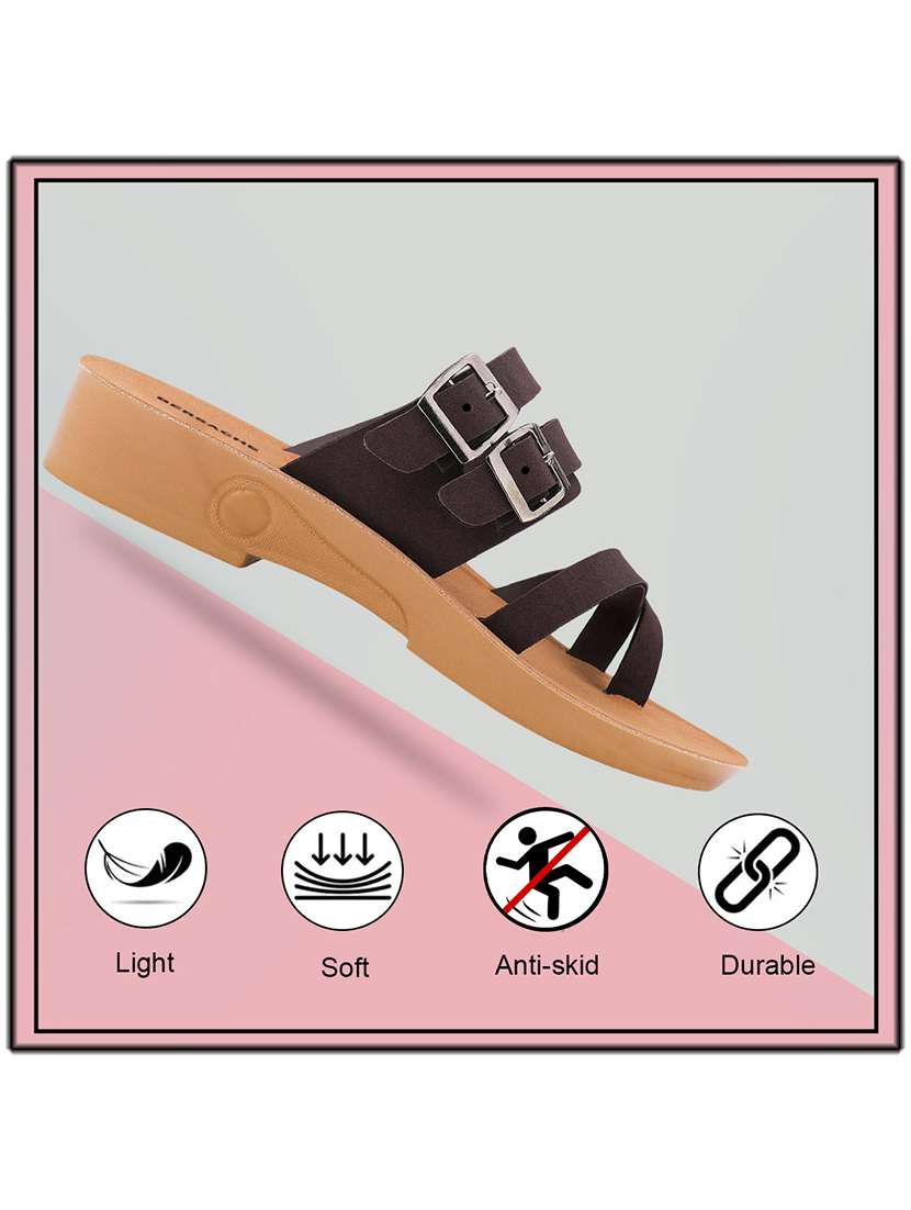 women solid slip on slides - 22223738 -  Standard Image - 4