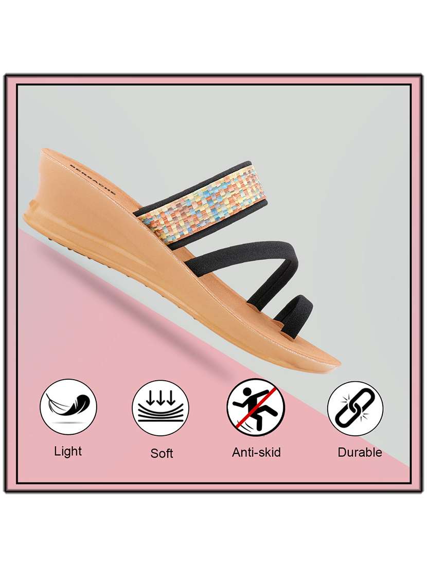 women solid slip on slides - 22223739 -  Standard Image - 4