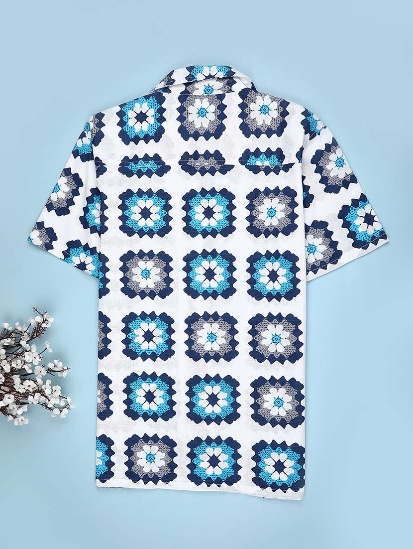 boys printed collared short sleeve shirt - 22223745 -  Standard Image - 1