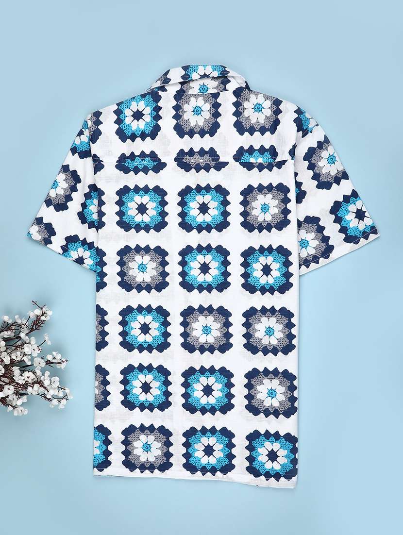 boys printed collared short sleeve shirt - 22223745 -  Standard Image - 1