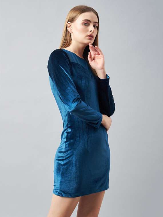 women solid long sleeve bodycon dress - 22223764 -  Standard Image - 1