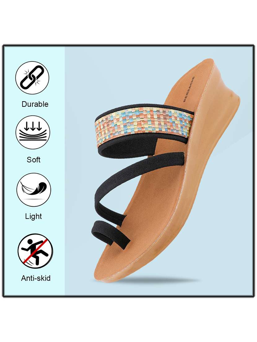 women black slip on wedge - 22223811 -  Standard Image - 4