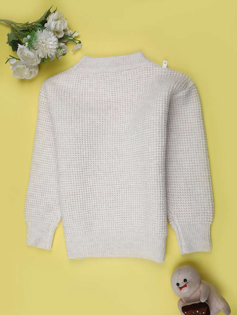 girls self designed long sleeve sweater - 22224035 -  Standard Image - 1