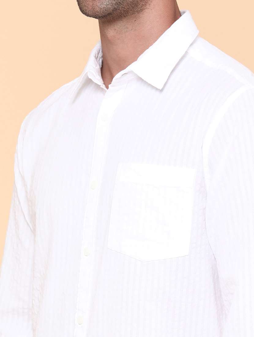 men solid long sleeve regular fit casual shirt - 22224056 -  Standard Image - 1