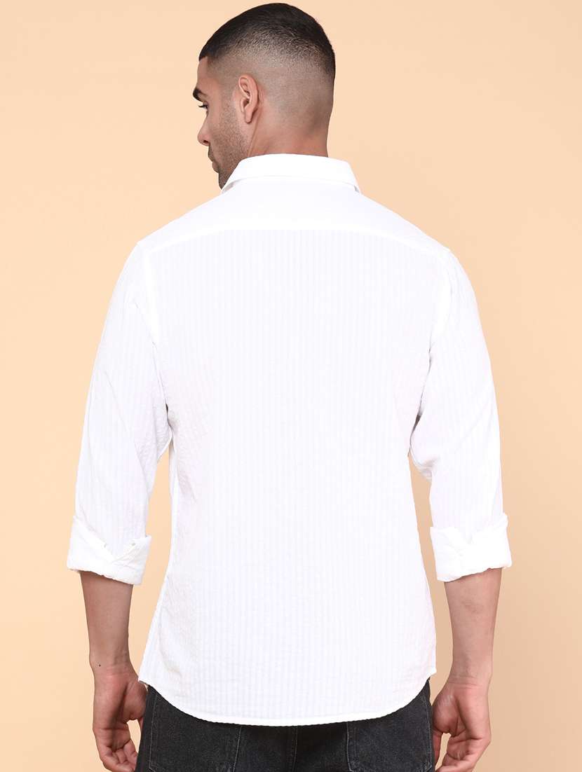 men solid long sleeve regular fit casual shirt - 22224056 -  Standard Image - 4