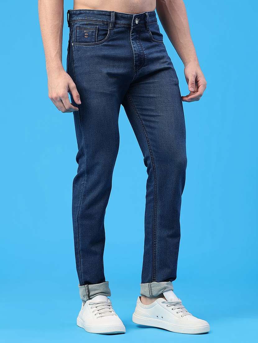 men washed mid rise full length slim fit jeans - 22224087 -  Standard Image - 1