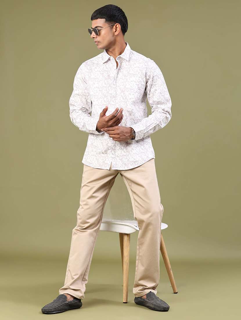 men printed long sleeve regular fit casual shirt - 22224107 -  Standard Image - 4