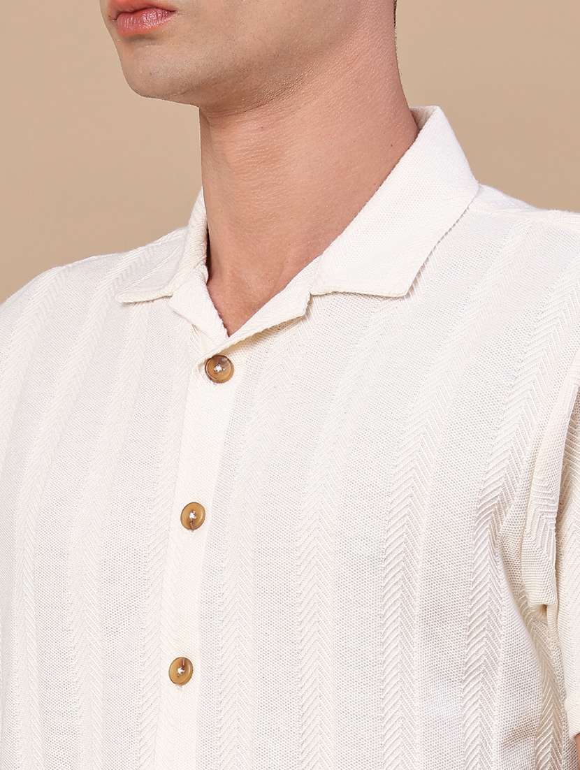men self design short sleeves regular shirt - 22224129 -  Standard Image - 1