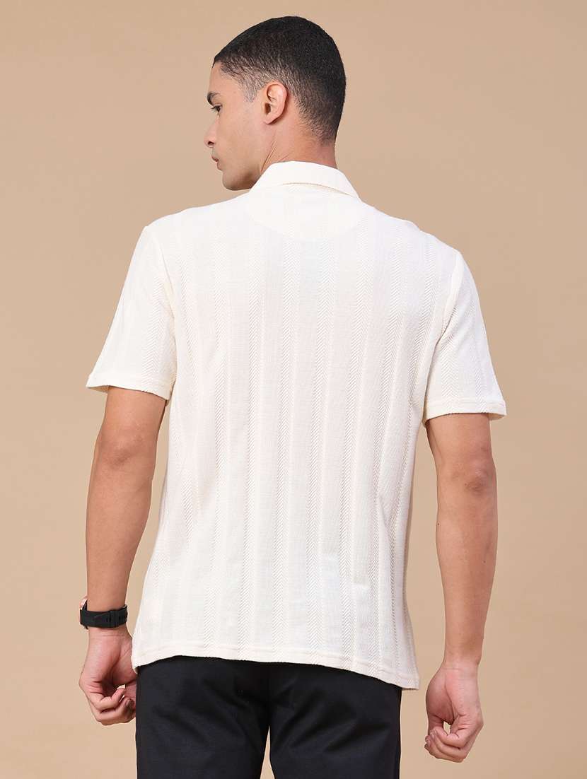 men self design short sleeves regular shirt - 22224129 -  Standard Image - 4