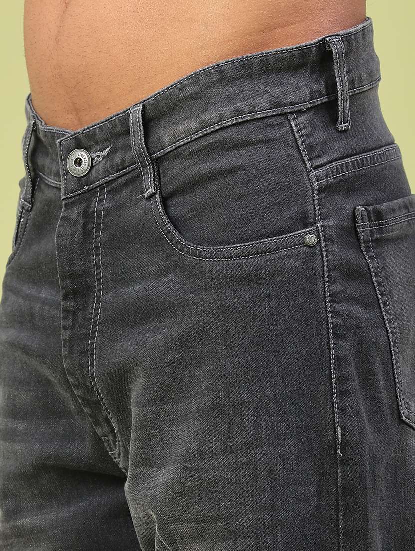 Men Washed Mid Rise Full Length Relaxed Fit Jeans - 22224133 -  Standard Image - 1