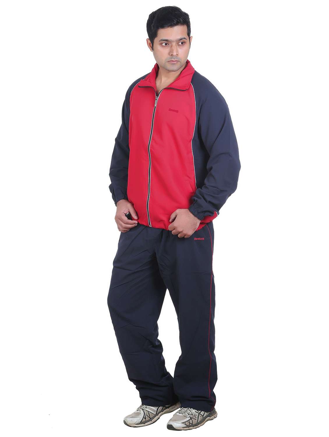 men color block long sleeve track pant full length track suit - 22224318 -  Standard Image - 1