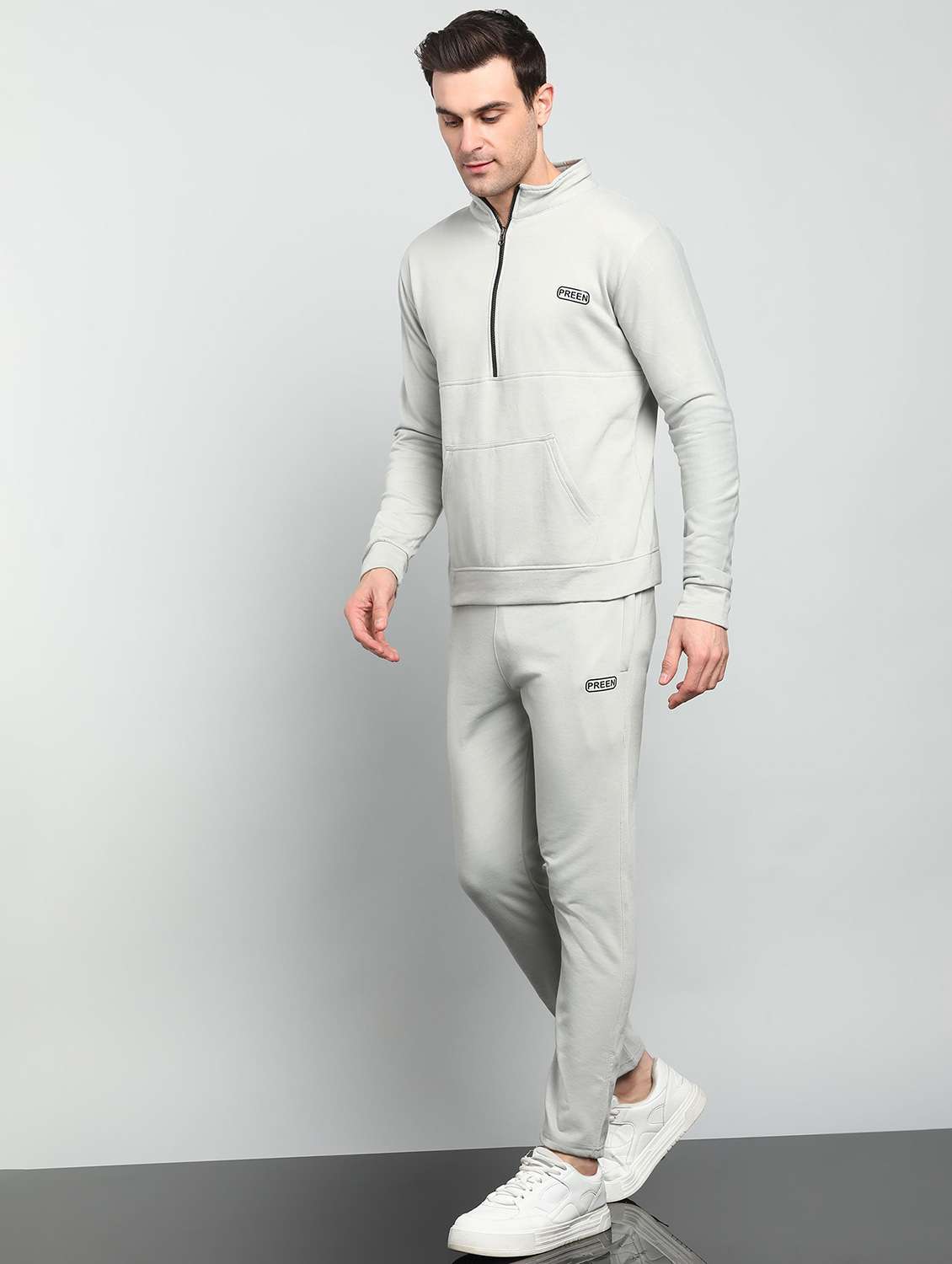 men solid full sleeve full length co-ord set - 22224345 -  Standard Image - 1