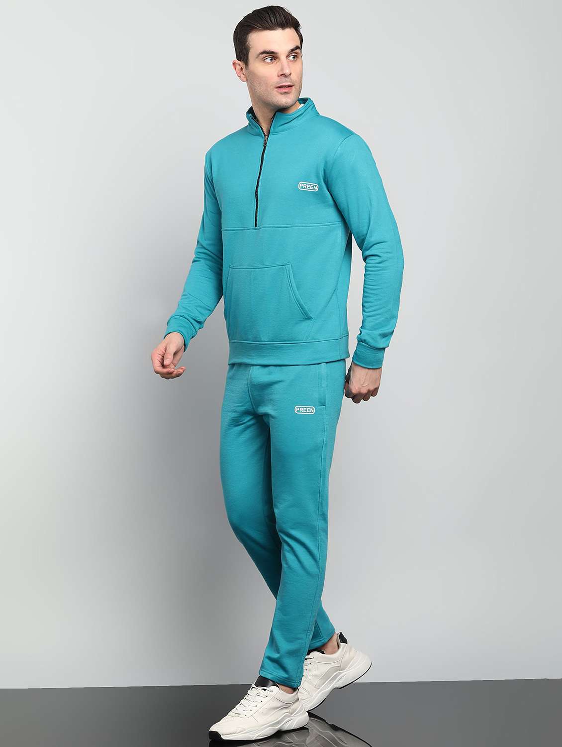 men solid full sleeve full length co-ord set - 22224347 -  Standard Image - 1