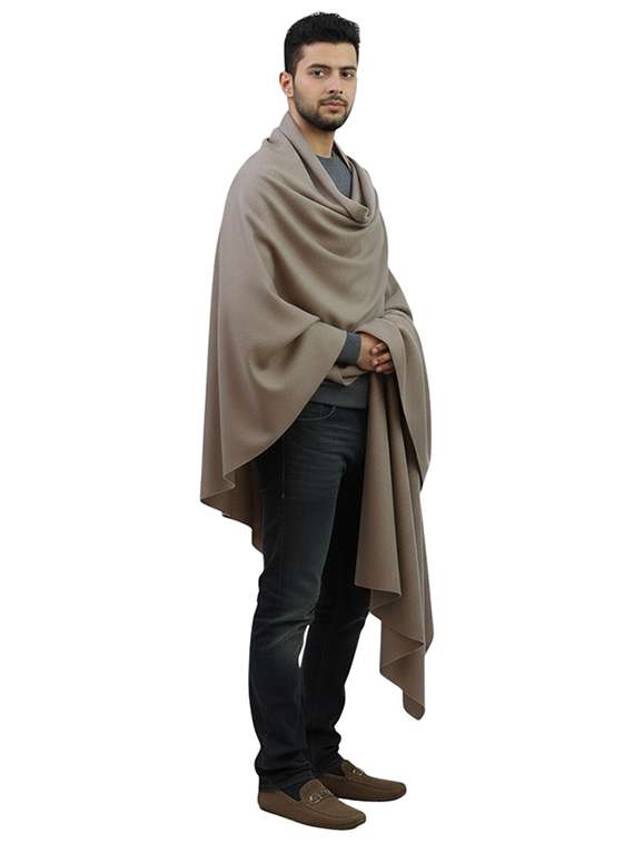 men solid pashmina shawl - 22224418 -  Standard Image - 1