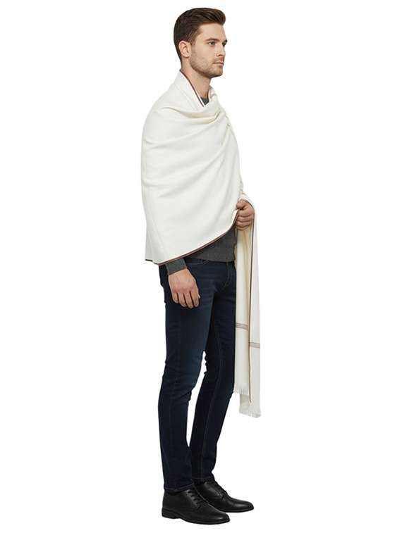 men solid pashmina shawl - 22224420 -  Standard Image - 1