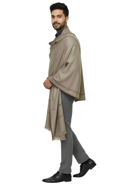 men solid pashmina shawl - 22224422 -  Standard Image - 1