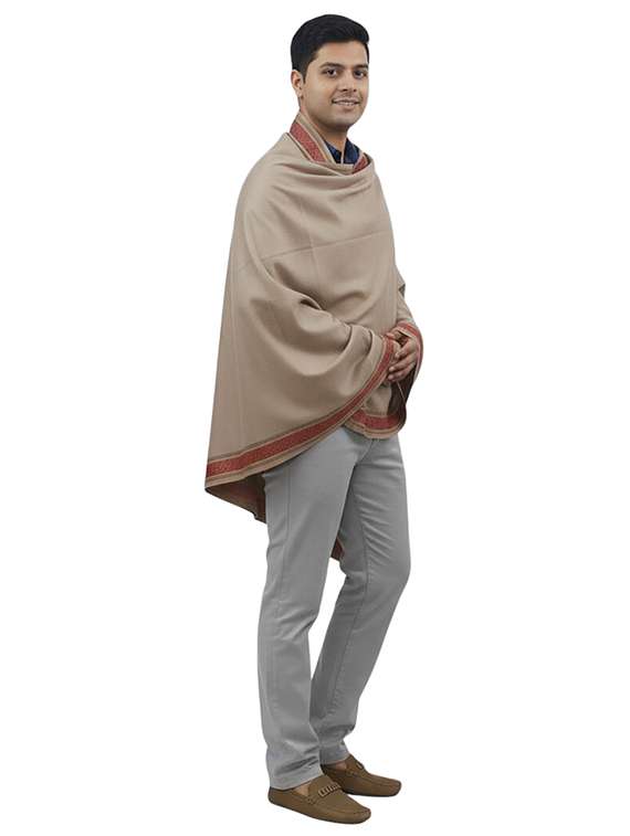 men solid pashmina shawl - 22224428 -  Standard Image - 1